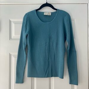 Merona Teal Ribbed Knit Sweater